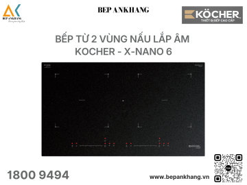 Bếp từ 2 vùng nấu Kocher X-Nano 6 - Made in Thailand